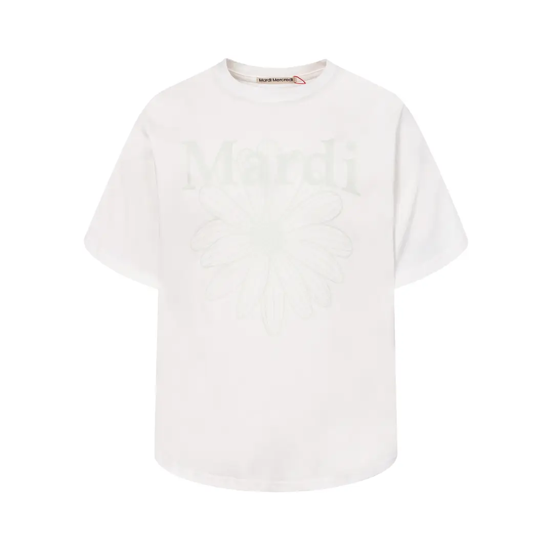 Korean Version In-Stock Mardi Short-Sleeve T-Shirt with Daisy and Dachshund Print, Same Style as Kim Go-Eun, Loose Fit Versatile Top for Women