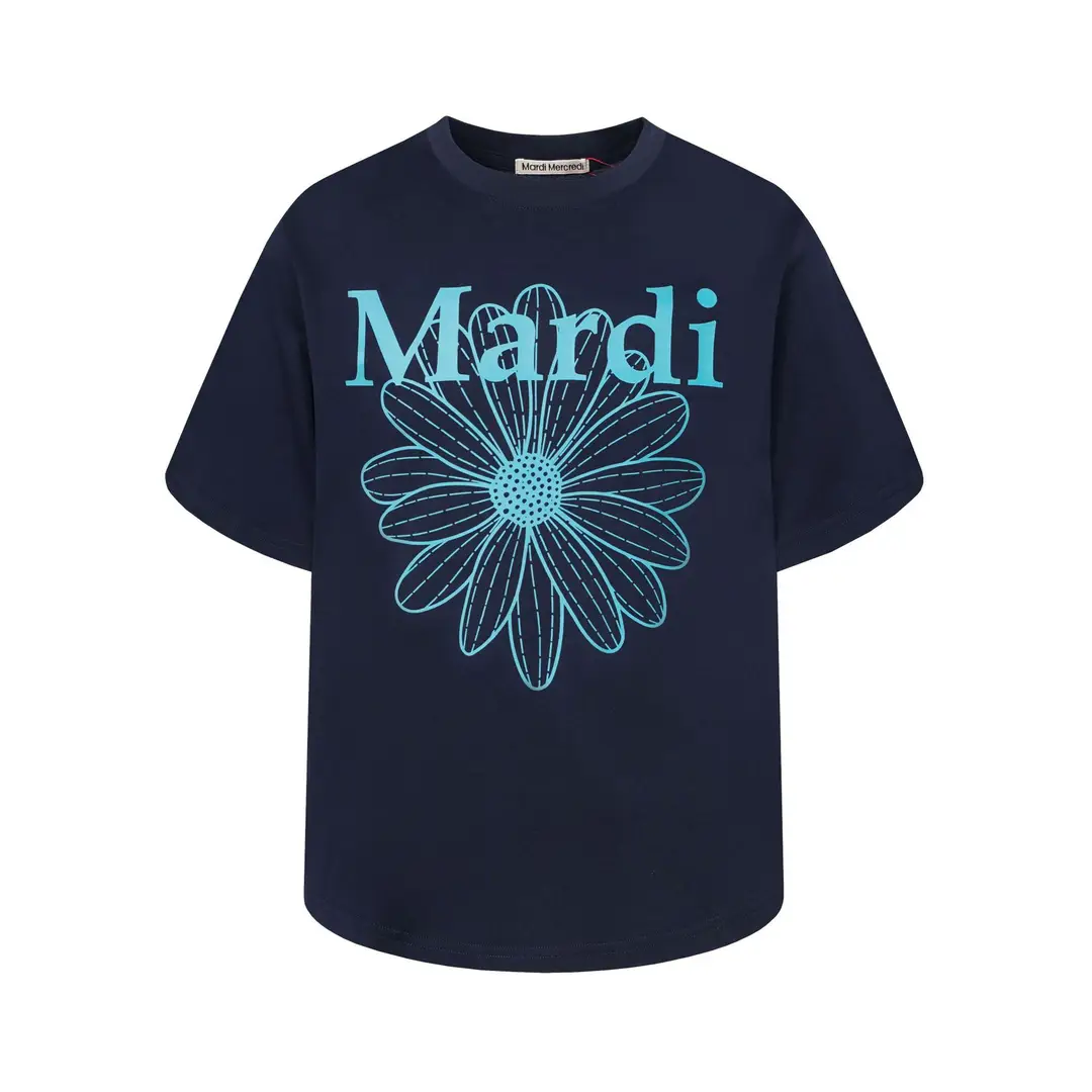 Korean Version In-Stock Mardi Short-Sleeve T-Shirt with Daisy and Dachshund Print, Same Style as Kim Go-Eun, Loose Fit Versatile Top for Women
