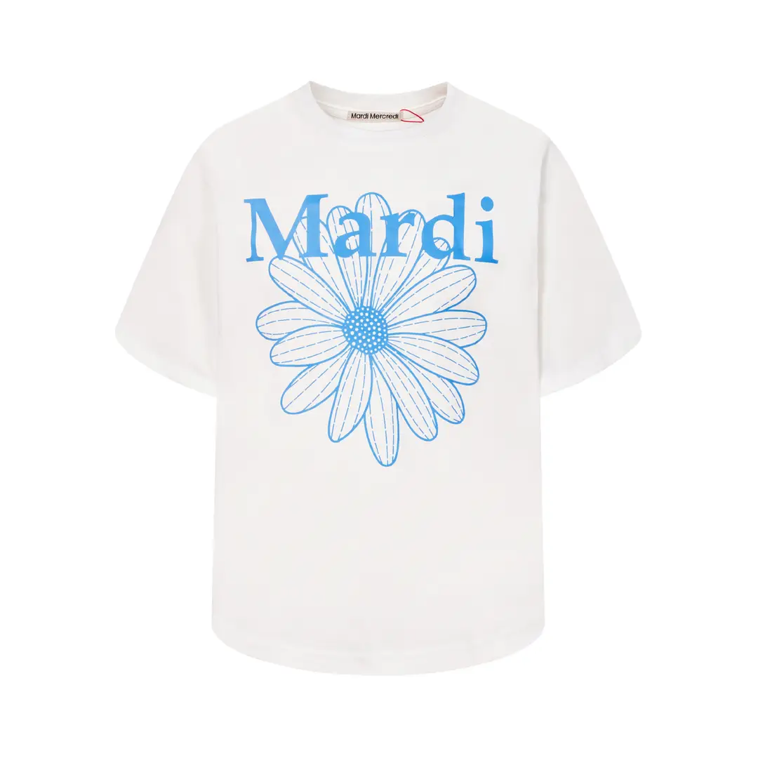 Korean Version In-Stock Mardi Short-Sleeve T-Shirt with Daisy and Dachshund Print, Same Style as Kim Go-Eun, Loose Fit Versatile Top for Women