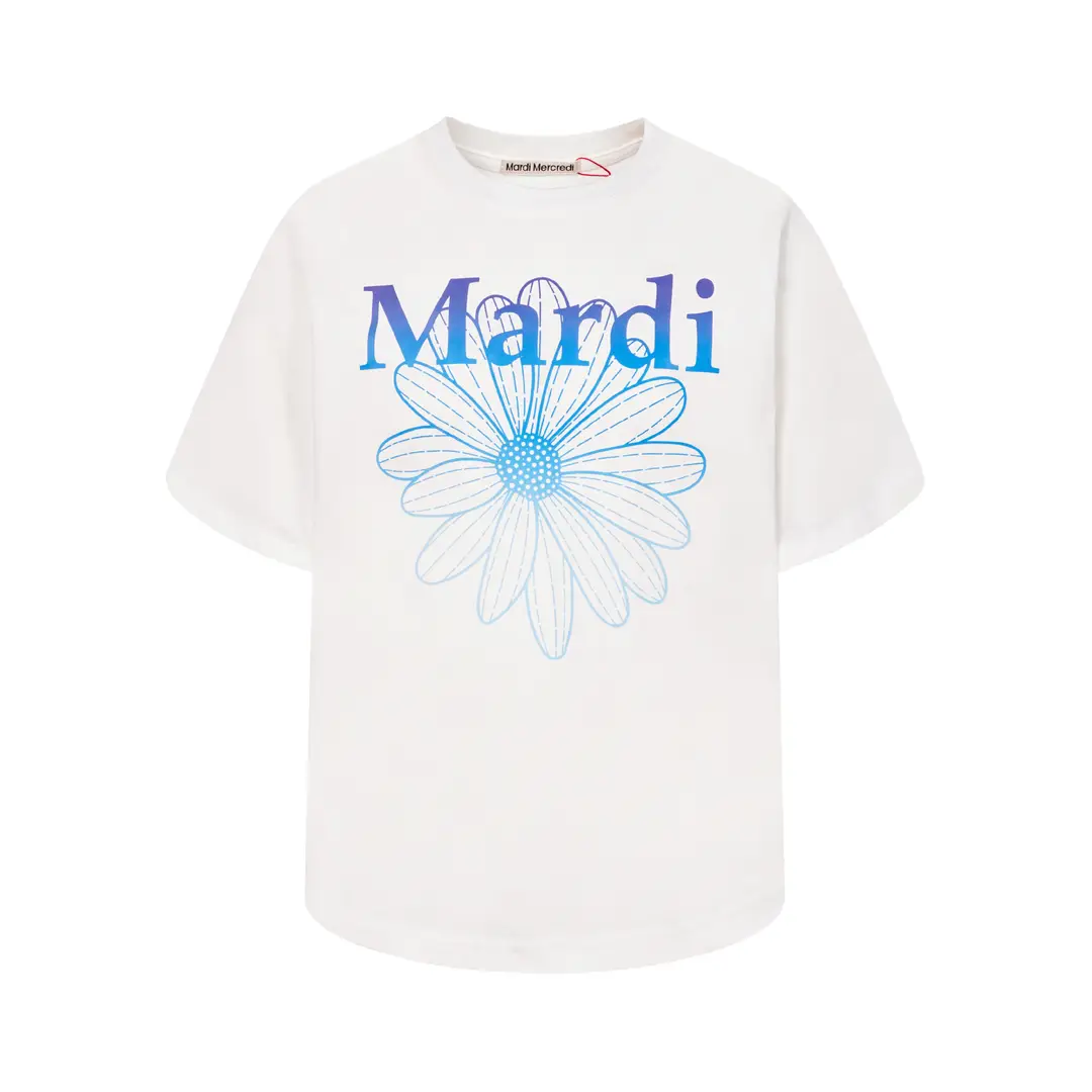 Korean Version In-Stock Mardi Short-Sleeve T-Shirt with Daisy and Dachshund Print, Same Style as Kim Go-Eun, Loose Fit Versatile Top for Women