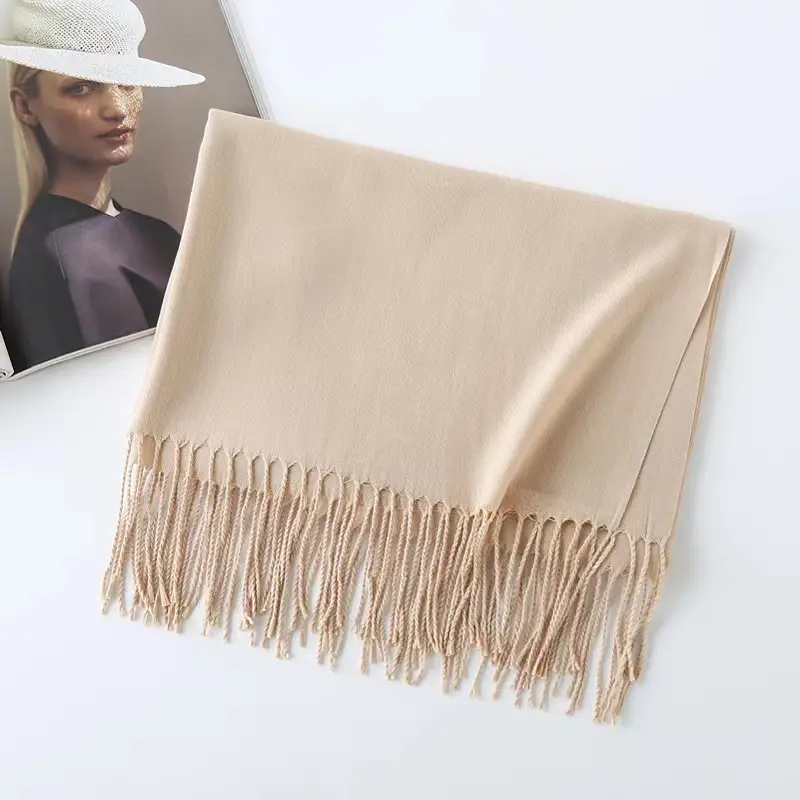 Imitation Cashmere Scarf for Women, Autumn and Winter Warm Outerwear, Japanese and Korean Sweet Style Gift, Fashionable Export Autumn and Winter Hot-Selling Item, Wholesale from Manufacturer