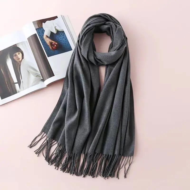 Imitation Cashmere Scarf for Women, Autumn and Winter Warm Outerwear, Japanese and Korean Sweet Style Gift, Fashionable Export Autumn and Winter Hot-Selling Item, Wholesale from Manufacturer