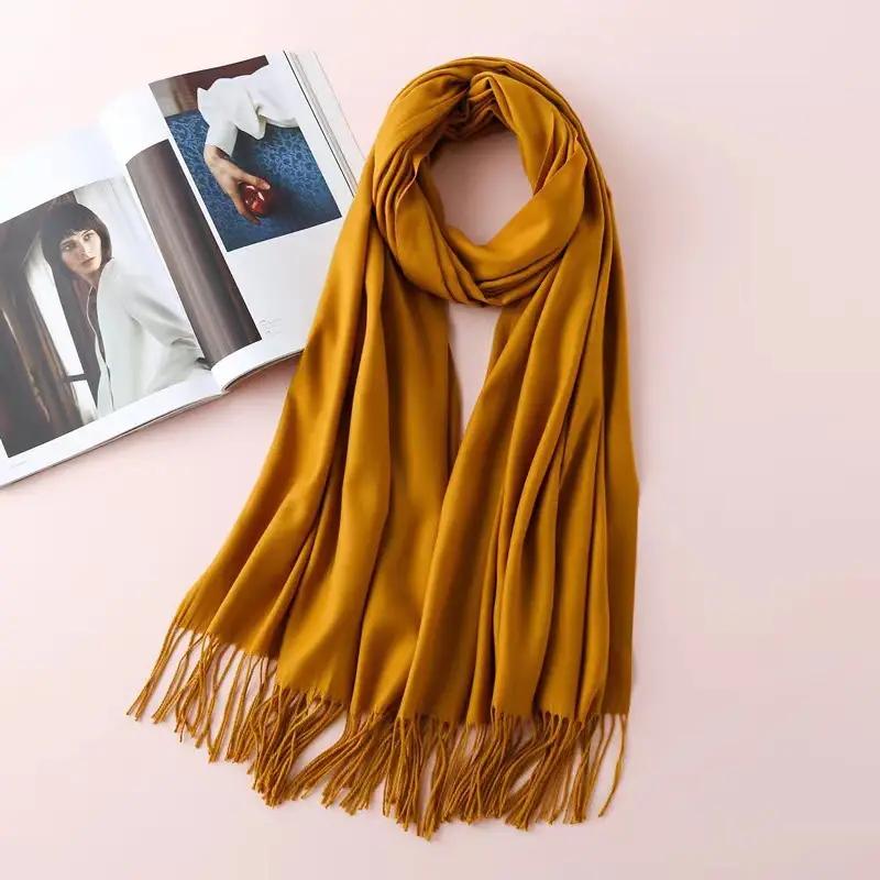 Imitation Cashmere Scarf for Women, Autumn and Winter Warm Outerwear, Japanese and Korean Sweet Style Gift, Fashionable Export Autumn and Winter Hot-Selling Item, Wholesale from Manufacturer