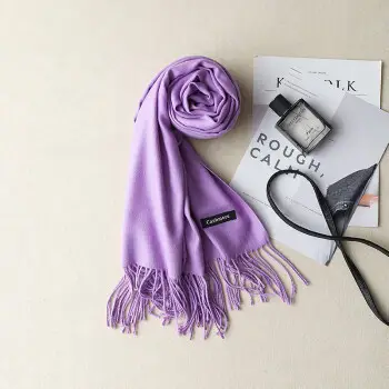 Imitation Cashmere Scarf for Women, Autumn and Winter Warm Outerwear, Japanese and Korean Sweet Style Gift, Fashionable Export Autumn and Winter Hot-Selling Item, Wholesale from Manufacturer