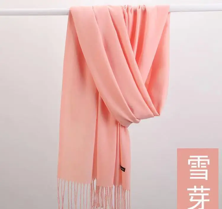 Imitation Cashmere Scarf for Women, Autumn and Winter Warm Outerwear, Japanese and Korean Sweet Style Gift, Fashionable Export Autumn and Winter Hot-Selling Item, Wholesale from Manufacturer