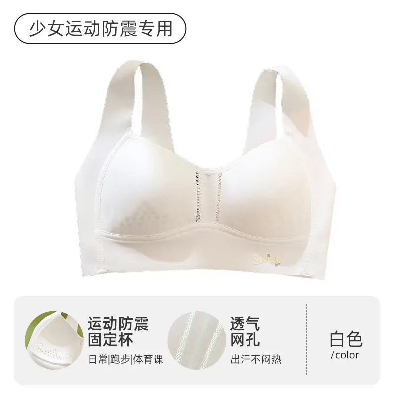 Middle School Girls' Puberty Underwear, Teenage Girls' Sports Bras, Children's Developmental Bras for High School Students