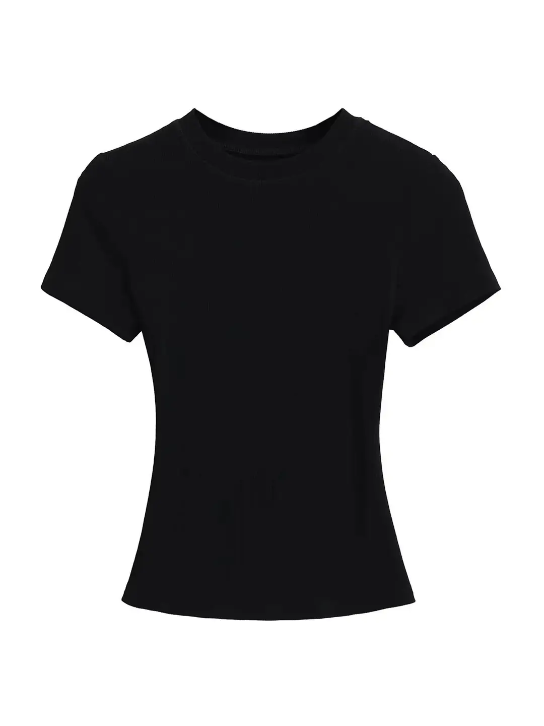 American-Style Slim-Fit Base Shirt for Women, New Summer Tight-Fitting T-Shirt, Short-Sleeve Round Neck, Slimming Solid Color Top, Trendy Ins Style