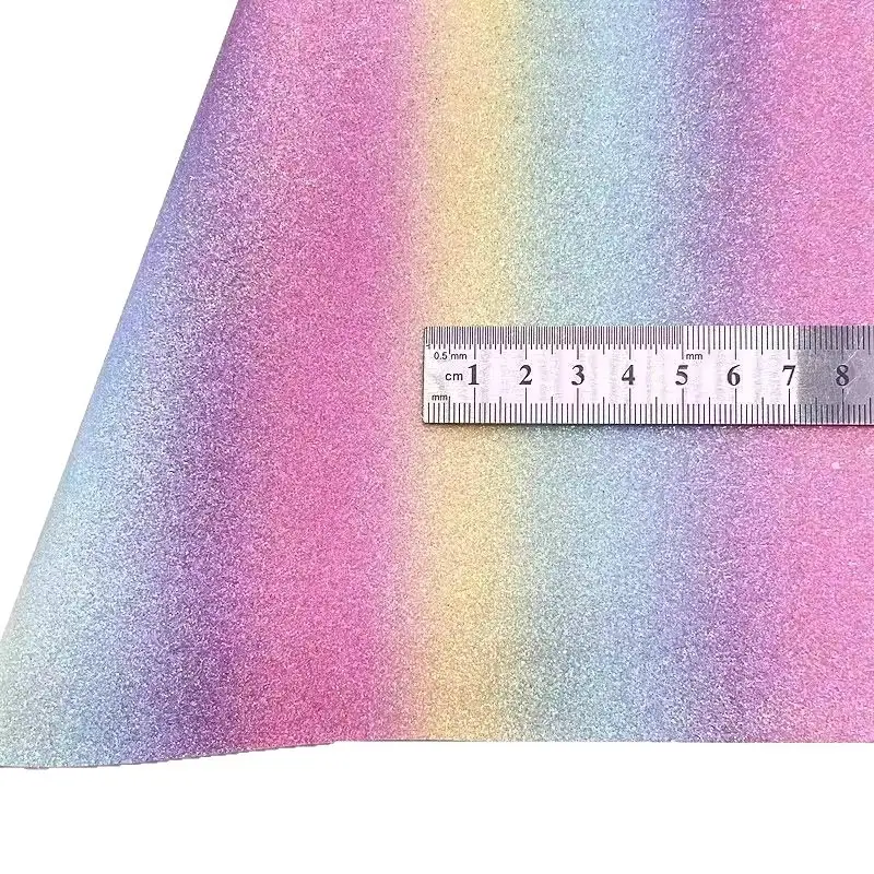 Rainbow Iron-On Glitter Paper for Bead Art, Gradient Chunky Glitter Powder, Baking Sequins, DIY Bead Art Tools
