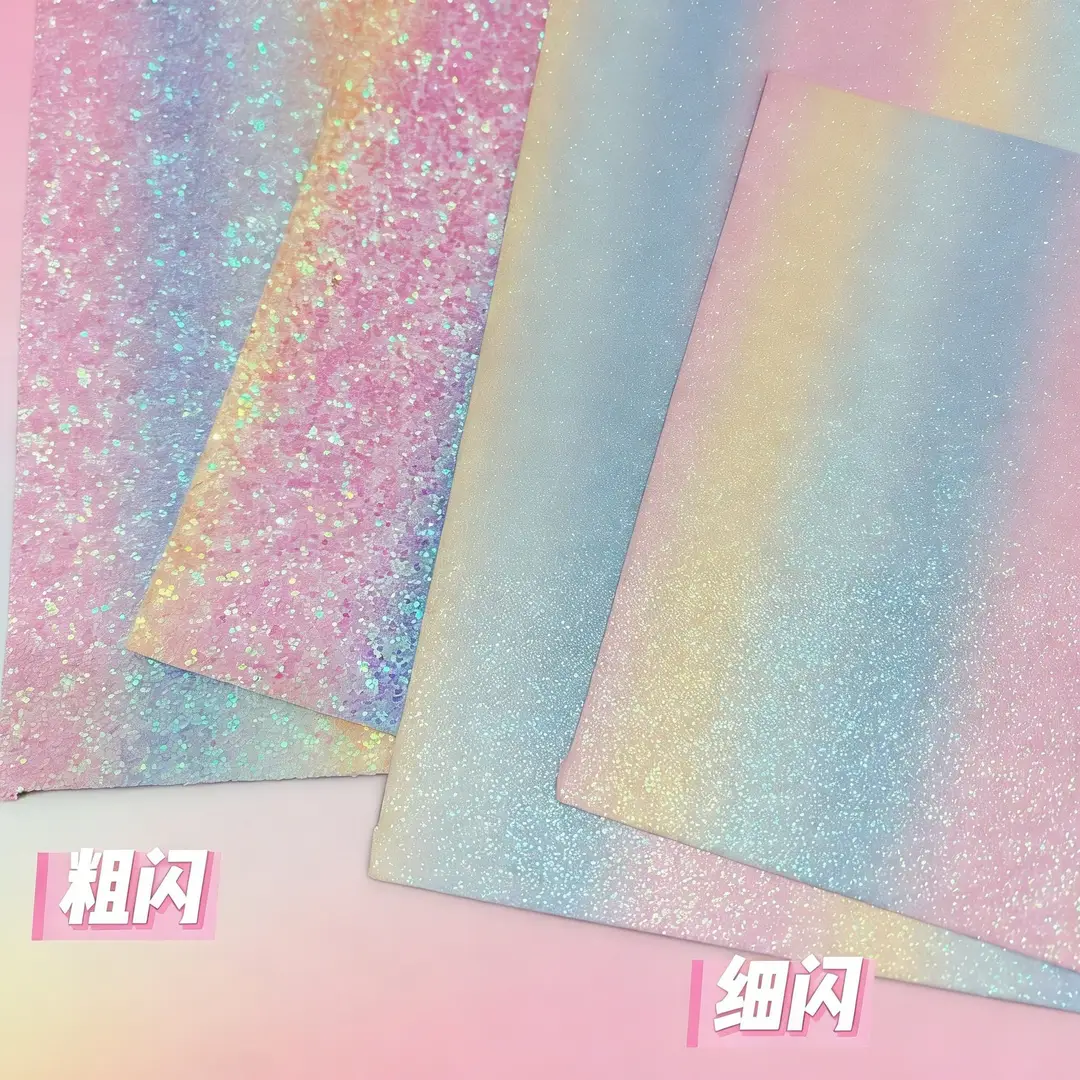 Rainbow Iron-On Glitter Paper for Bead Art, Gradient Chunky Glitter Powder, Baking Sequins, DIY Bead Art Tools — feature 8