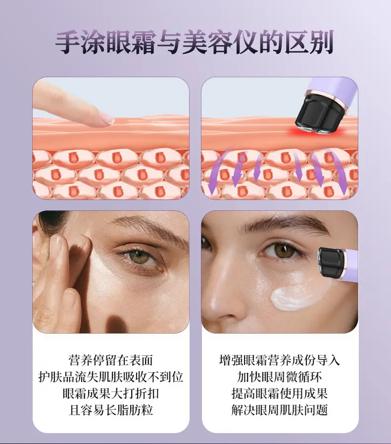 Manufacturer's Eye Massager with Heating Function, Beauty Device, Ems Eye Care Device, Hot Compress for Dark Circles, Electric Eye Beauty Device — feature 5