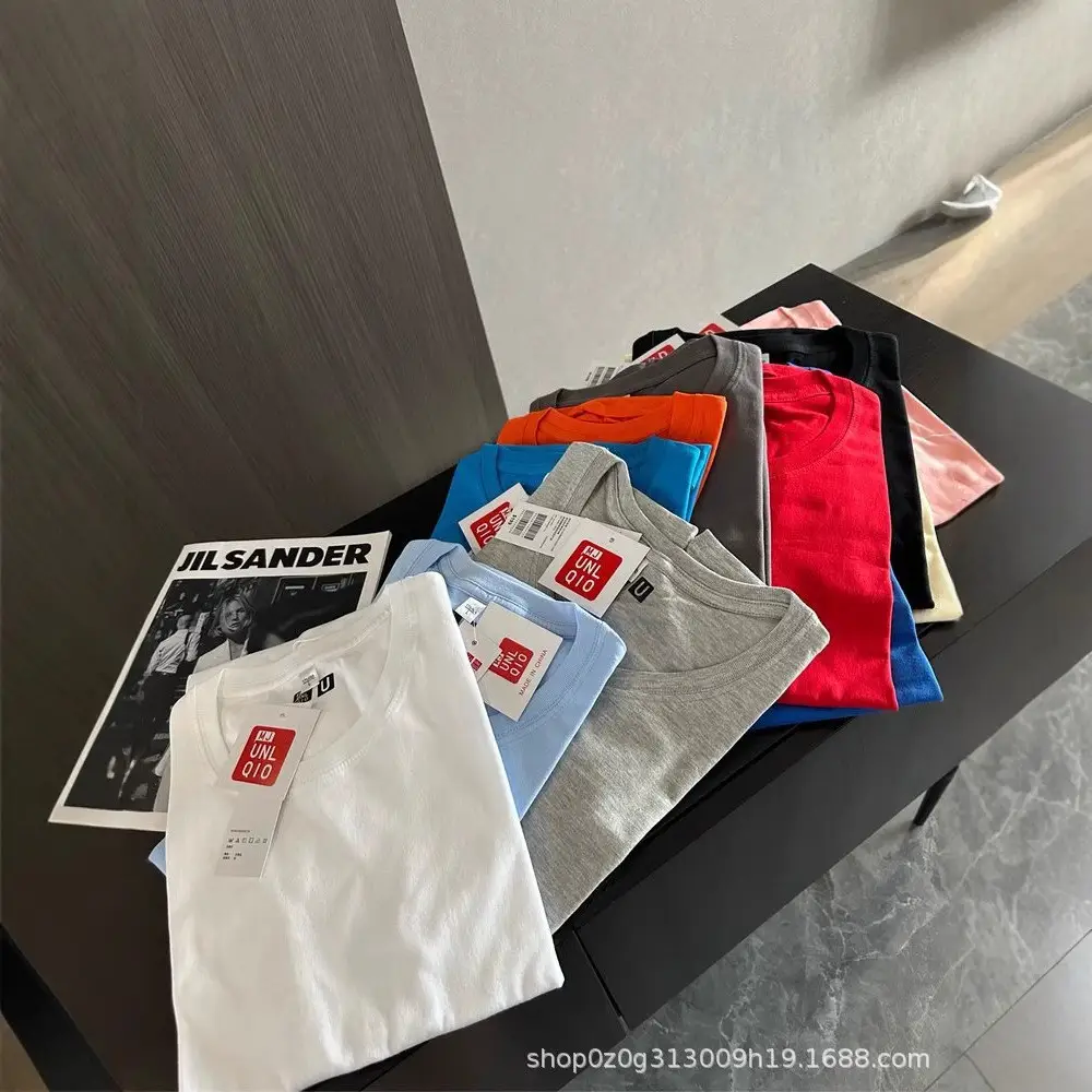 Mj Uniqiou Short-Sleeve T-Shirt, U Family Candy-Colored Round Neck, Unisex, 11 Colors, with Label, Shipped