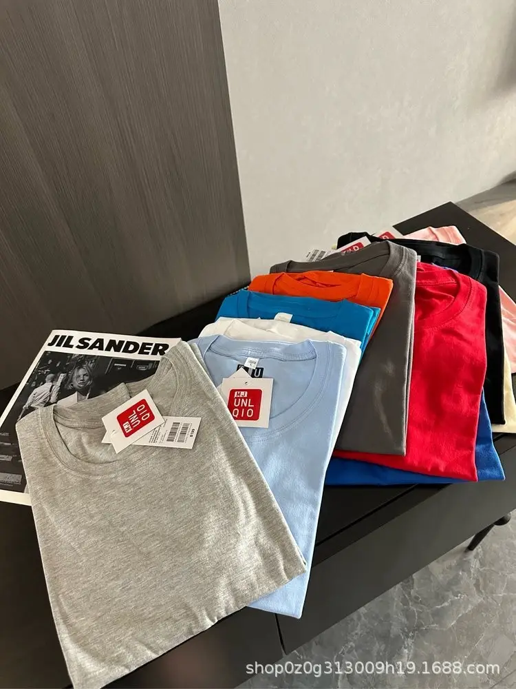 Mj Uniqiou Short-Sleeve T-Shirt, U Family Candy-Colored Round Neck, Unisex, 11 Colors, with Label, Shipped — feature 13