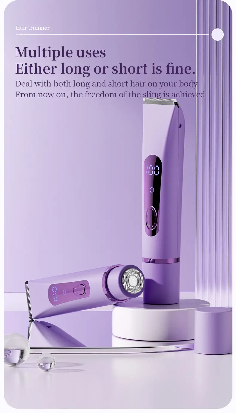 Cross-Border Dual-Head Shaver, Rechargeable 2-in-1 Electric Hair Removal Device, Portable Private Area Hair Trimmer and Hair Removal Tool — feature 6
