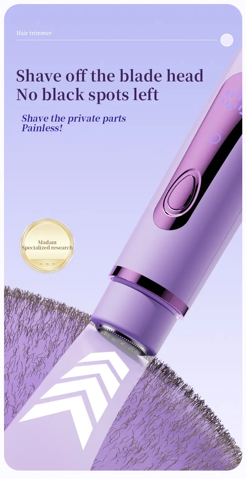 Cross-Border Dual-Head Shaver, Rechargeable 2-in-1 Electric Hair Removal Device, Portable Private Area Hair Trimmer and Hair Removal Tool — feature 8