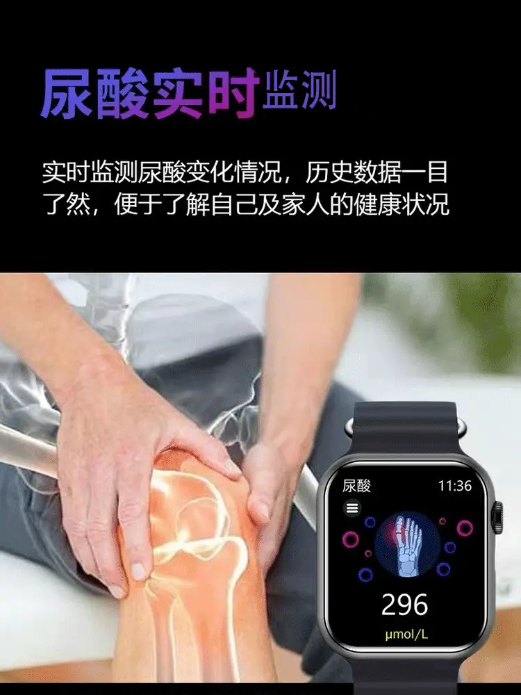 2026 High-Precision Needle-Free Blood Sugar Monitor Bracelet for Monitoring Blood Sugar, Uric Acid, Blood Pressure, Blood Lipids, and Heart Rate Smart Watch — feature 13
