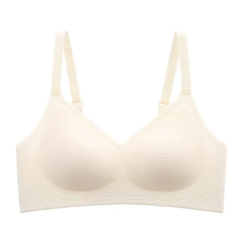Seamless Jelly-Like Nude-Feel Bra for Women, Adjustable Soft Support, Side Breast Reduction, Anti-Sagging, Wireless Ultra-Soft Thin Bra