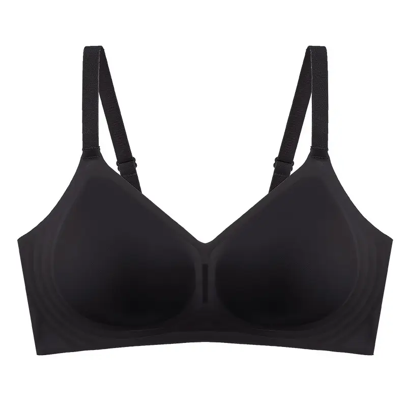 Seamless Jelly-Like Nude-Feel Bra for Women, Adjustable Soft Support, Side Breast Reduction, Anti-Sagging, Wireless Ultra-Soft Thin Bra