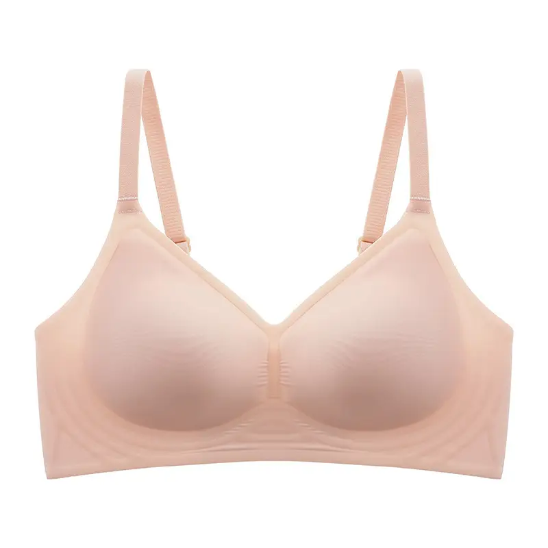 Seamless Jelly-Like Nude-Feel Bra for Women, Adjustable Soft Support, Side Breast Reduction, Anti-Sagging, Wireless Ultra-Soft Thin Bra
