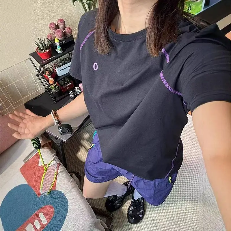 Quick-Drying Ice Silk Short-Sleeved T-Shirt for Women, Summer Thin Style, Breathable Outdoor Sports Top for Running, Mountaineering, and Cycling