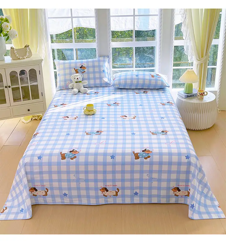 All-Cotton Coarse Cloth Fitted Sheet, Thickened Pure Cotton Single Bed Sheet, Pillowcase, Single Piece - Shrinkage May Occur - Recommended to Order a Larger Size — feature 12
