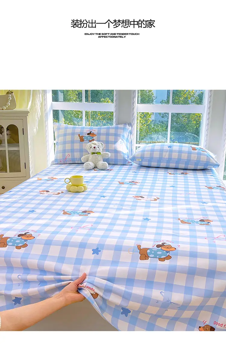 All-Cotton Coarse Cloth Fitted Sheet, Thickened Pure Cotton Single Bed Sheet, Pillowcase, Single Piece - Shrinkage May Occur - Recommended to Order a Larger Size — feature 3