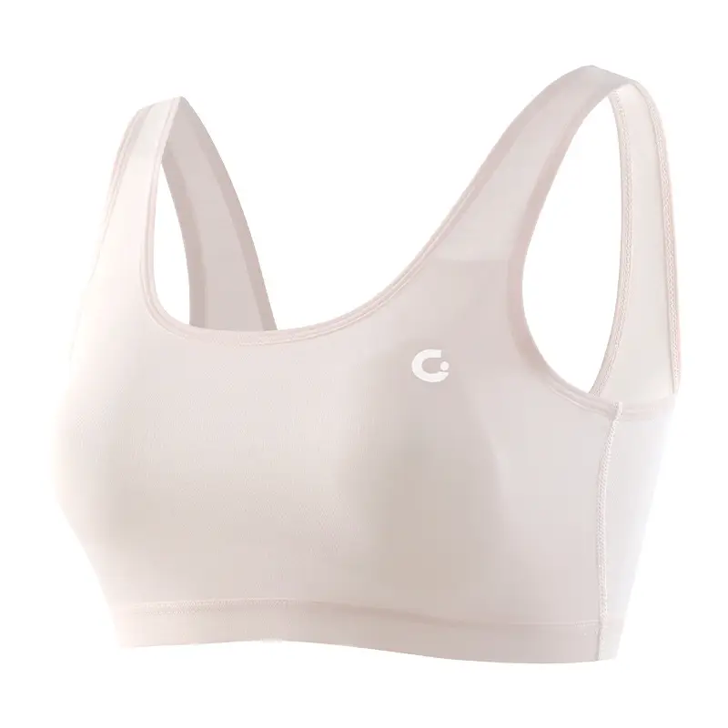 Developmental Period 10A Antibacterial Children's Underwear for Junior High School Girls, Pure Cotton Breathable Comfortable Seamless Teenage Bra