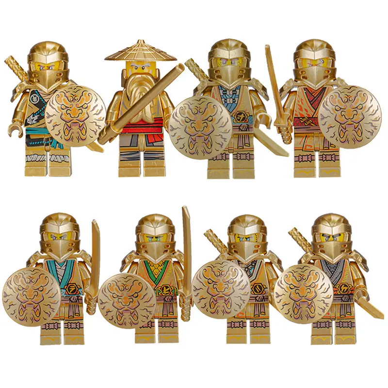 Compatible with Lego Cross-Border Platforms, the Flame Ice King Snake Monster Ninja Set Building Block Figures Are Self-Produced and Exclusively for Foreign Trade Toys