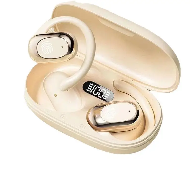 Bluetooth Earphones 2026 New Model Air Conduction Ear-Hook Clip-On Open-Type Non-In-Ear Sports Earphones with Long Battery Life and Large Capacity