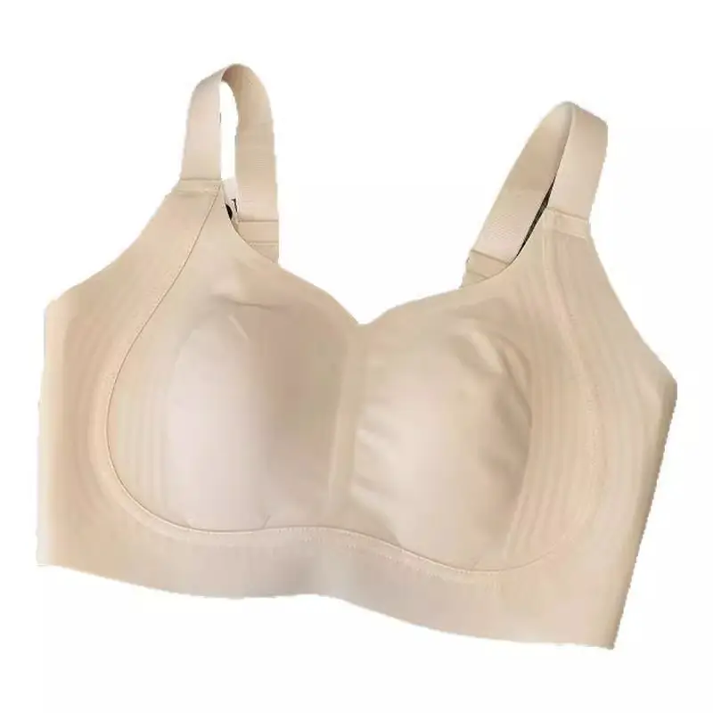 Ultra-Thin Seamless Invisible Foundation Liquid Rabbit Ear Cup Bra for Women with Large Busts, Minimizing Side Breasts, Anti-Sagging, Full Cup Bra