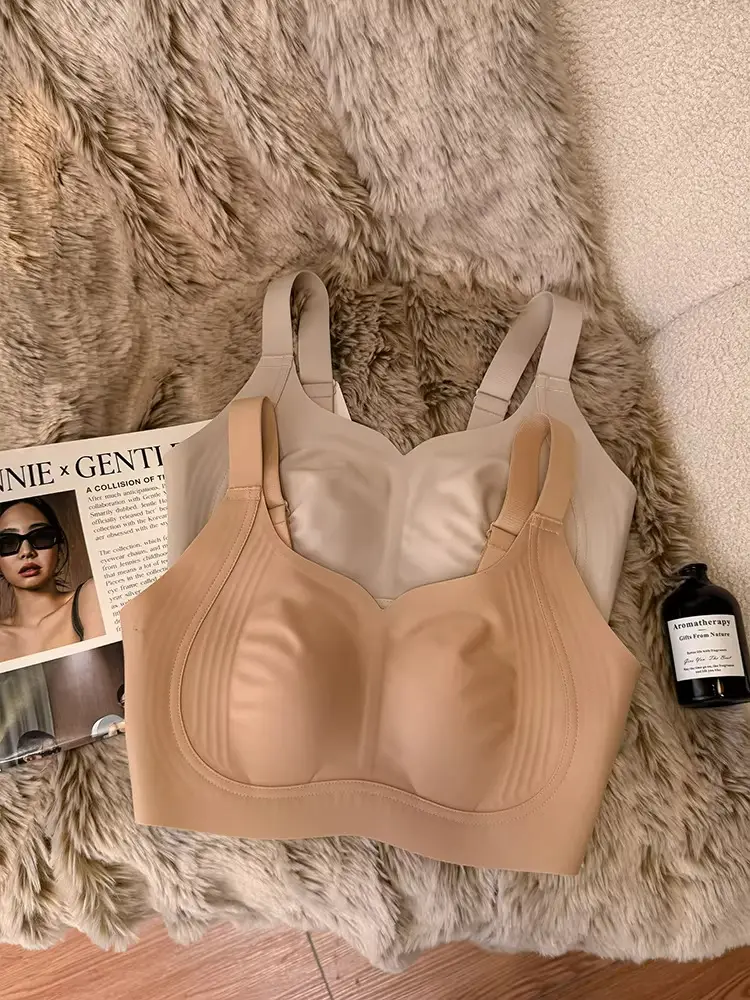 Ultra-Thin Seamless Invisible Foundation Liquid Rabbit Ear Cup Bra for Women with Large Busts, Minimizing Side Breasts, Anti-Sagging, Full Cup Bra — feature 11