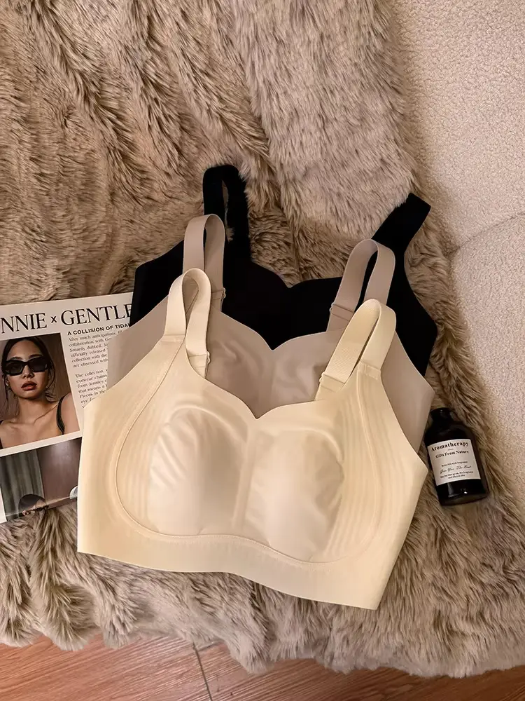 Ultra-Thin Seamless Invisible Foundation Liquid Rabbit Ear Cup Bra for Women with Large Busts, Minimizing Side Breasts, Anti-Sagging, Full Cup Bra — feature 5