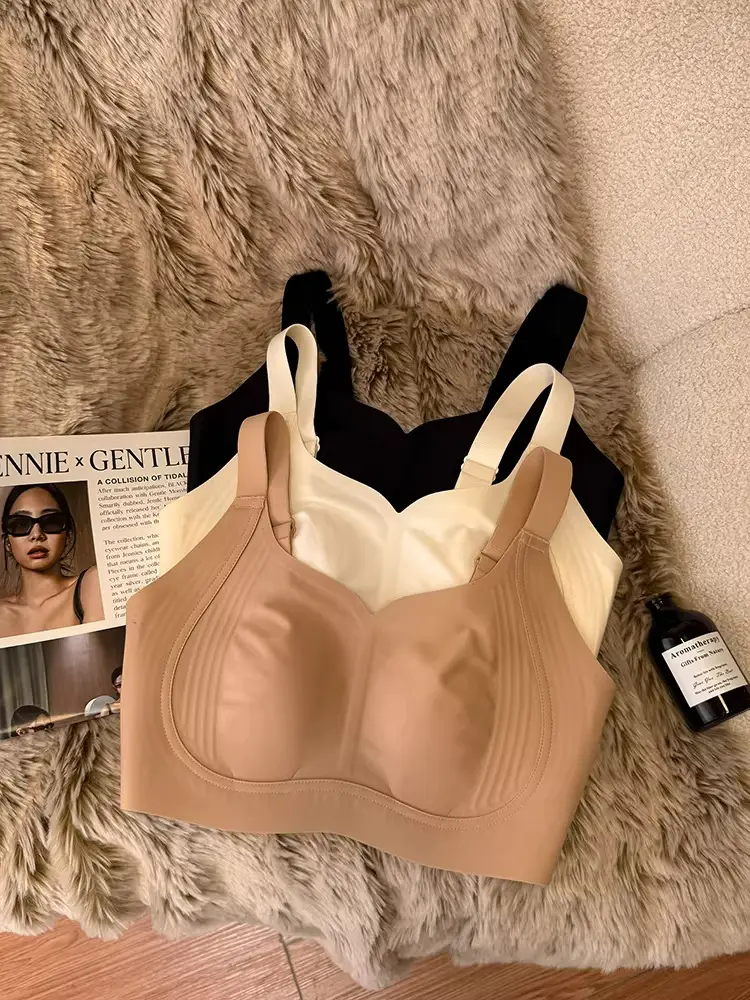 Ultra-Thin Seamless Invisible Foundation Liquid Rabbit Ear Cup Bra for Women with Large Busts, Minimizing Side Breasts, Anti-Sagging, Full Cup Bra — feature 7