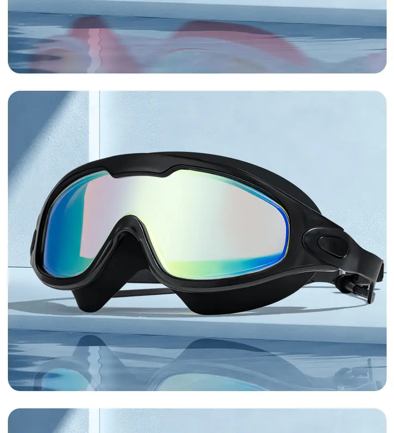 New Style Swimming Goggles for Adults, Men and Women, High-Definition Waterproof, Anti-Fog, Flat-Lens, High-Definition, Large-Frame Swimming Goggles, Goggles — feature 14