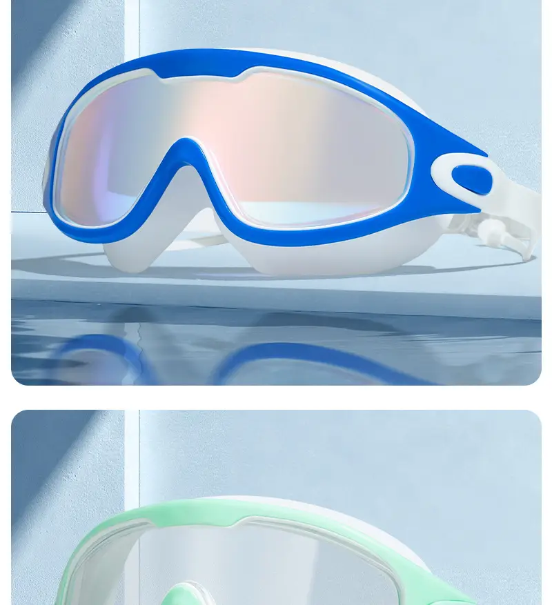 New Style Swimming Goggles for Adults, Men and Women, High-Definition Waterproof, Anti-Fog, Flat-Lens, High-Definition, Large-Frame Swimming Goggles, Goggles — feature 15
