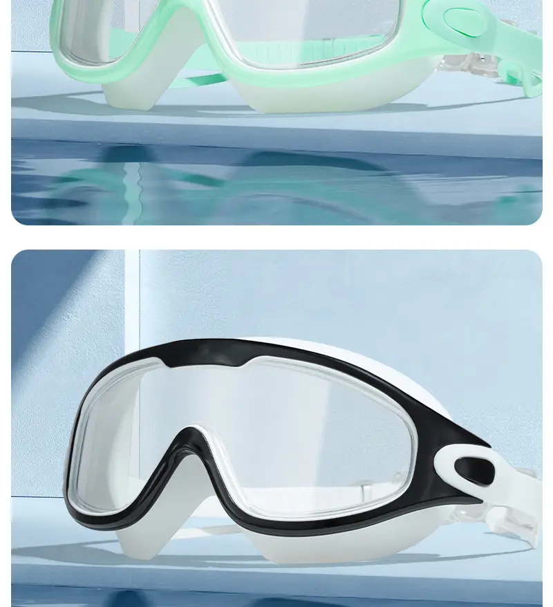 New Style Swimming Goggles for Adults, Men and Women, High-Definition Waterproof, Anti-Fog, Flat-Lens, High-Definition, Large-Frame Swimming Goggles, Goggles — feature 16