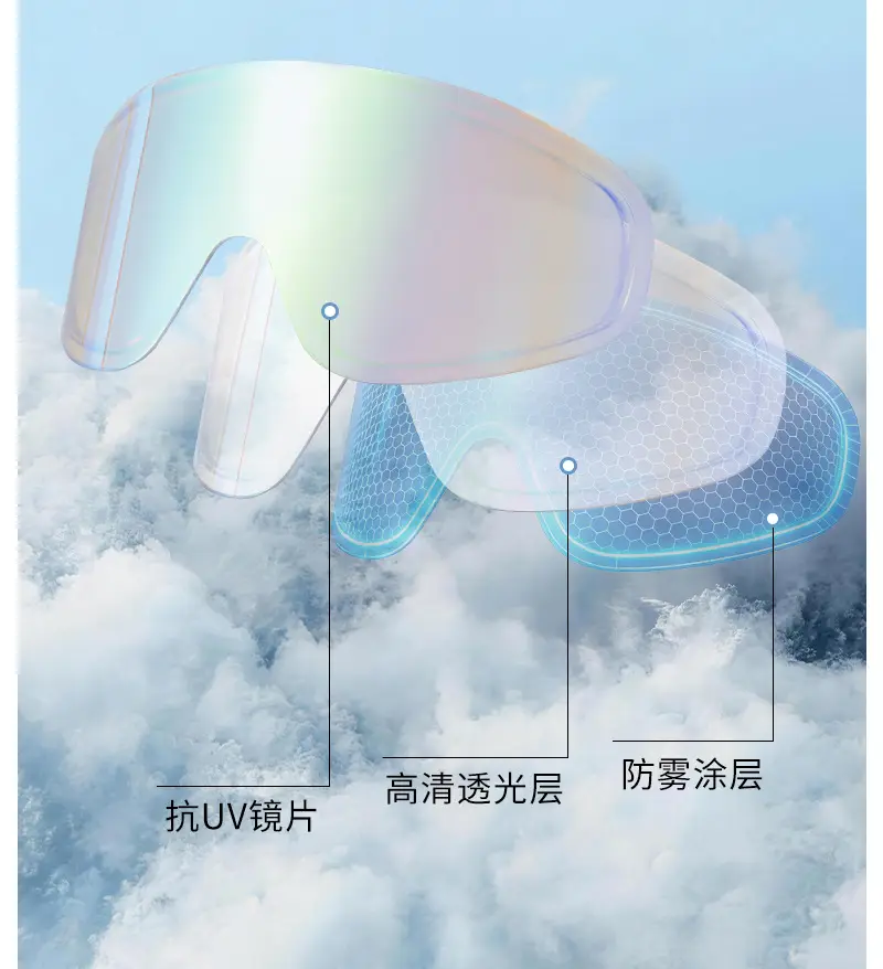 New Style Swimming Goggles for Adults, Men and Women, High-Definition Waterproof, Anti-Fog, Flat-Lens, High-Definition, Large-Frame Swimming Goggles, Goggles — feature 4
