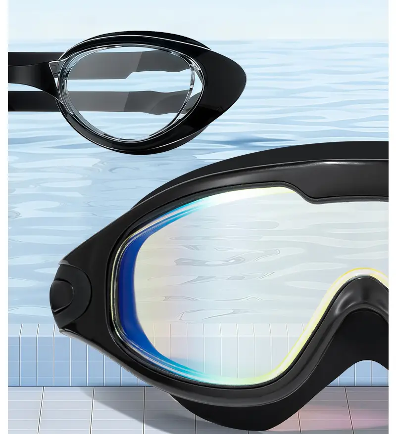 New Style Swimming Goggles for Adults, Men and Women, High-Definition Waterproof, Anti-Fog, Flat-Lens, High-Definition, Large-Frame Swimming Goggles, Goggles — feature 9