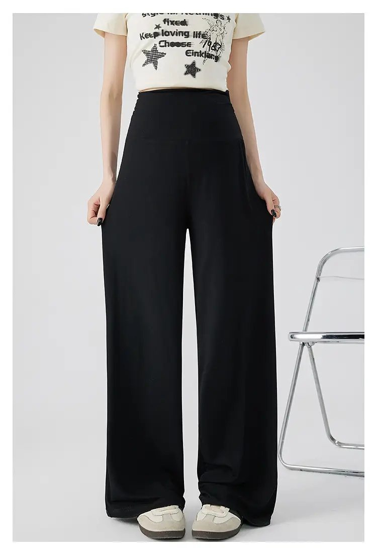Thin Cool Maternity Pants 2026 Summer Ice Silk Modal Outerwear Non-Belly-Support Wide-Leg Pants Long Pants — feature 14