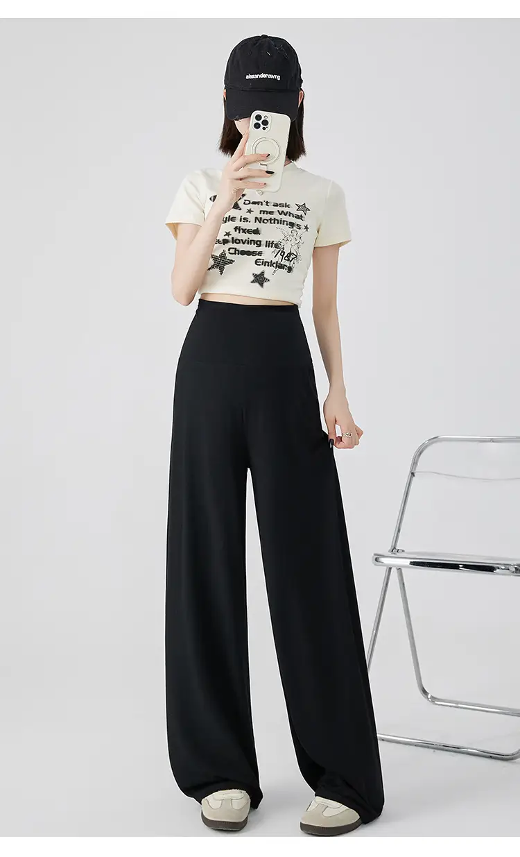 Thin Cool Maternity Pants 2026 Summer Ice Silk Modal Outerwear Non-Belly-Support Wide-Leg Pants Long Pants — feature 17