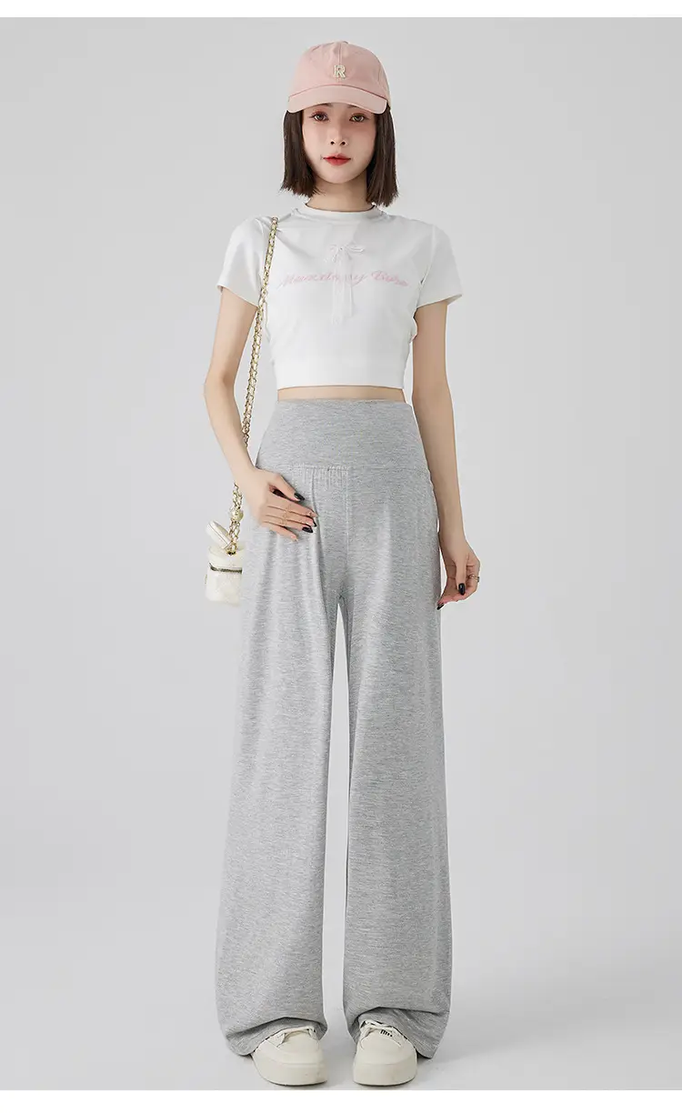 Thin Cool Maternity Pants 2026 Summer Ice Silk Modal Outerwear Non-Belly-Support Wide-Leg Pants Long Pants — feature 21