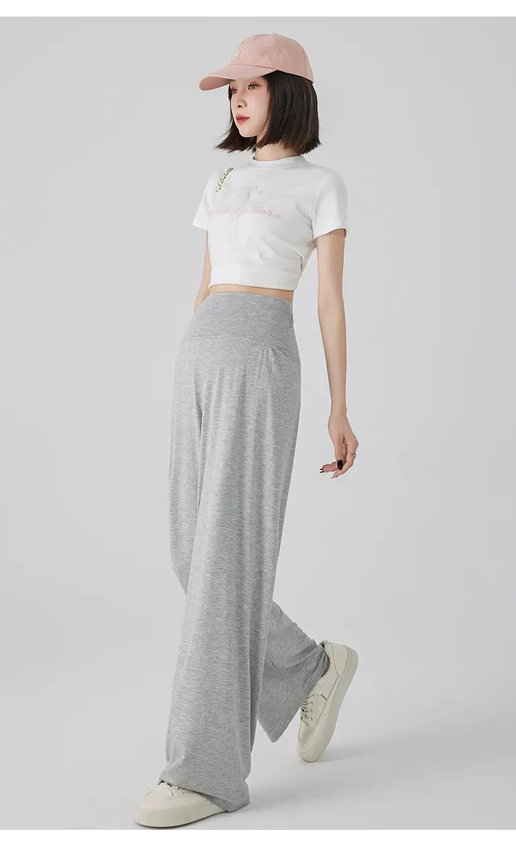 Thin Cool Maternity Pants 2026 Summer Ice Silk Modal Outerwear Non-Belly-Support Wide-Leg Pants Long Pants — feature 25