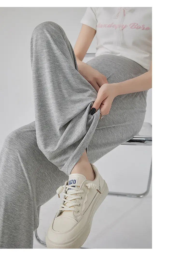 Thin Cool Maternity Pants 2026 Summer Ice Silk Modal Outerwear Non-Belly-Support Wide-Leg Pants Long Pants — feature 28