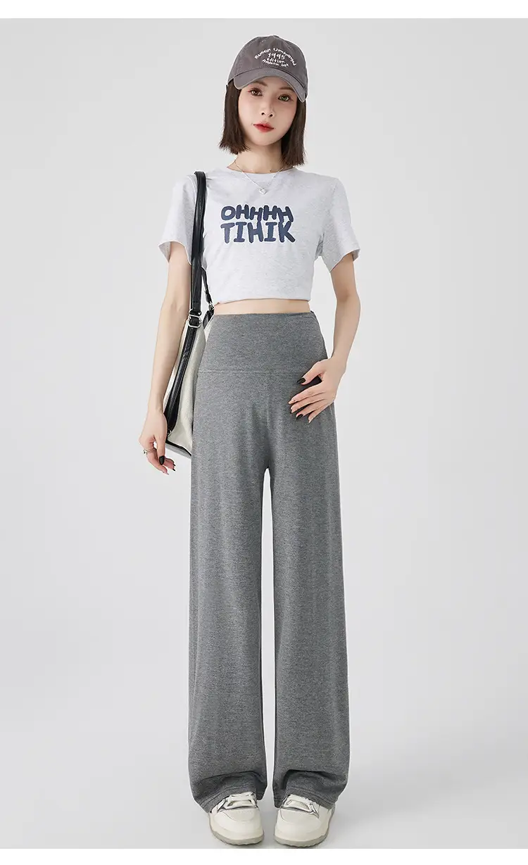 Thin Cool Maternity Pants 2026 Summer Ice Silk Modal Outerwear Non-Belly-Support Wide-Leg Pants Long Pants — feature 33