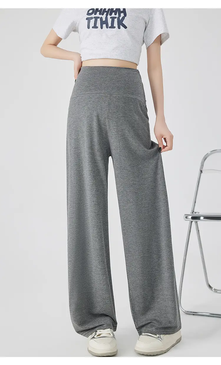 Thin Cool Maternity Pants 2026 Summer Ice Silk Modal Outerwear Non-Belly-Support Wide-Leg Pants Long Pants — feature 35