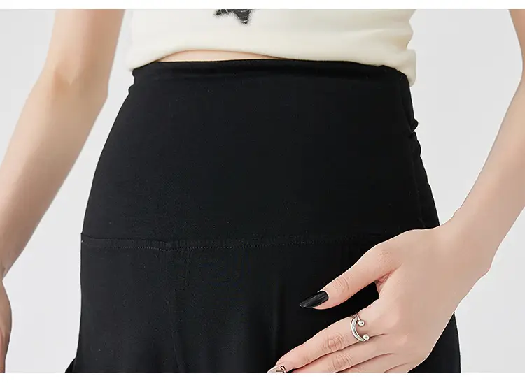 Thin Cool Maternity Pants 2026 Summer Ice Silk Modal Outerwear Non-Belly-Support Wide-Leg Pants Long Pants — feature 38