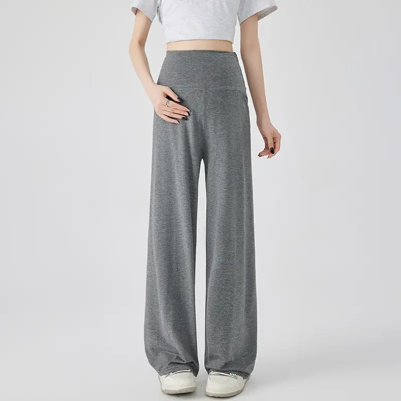 Thin Cool Maternity Pants 2026 Summer Ice Silk Modal Outerwear Non-Belly-Support Wide-Leg Pants Long Pants