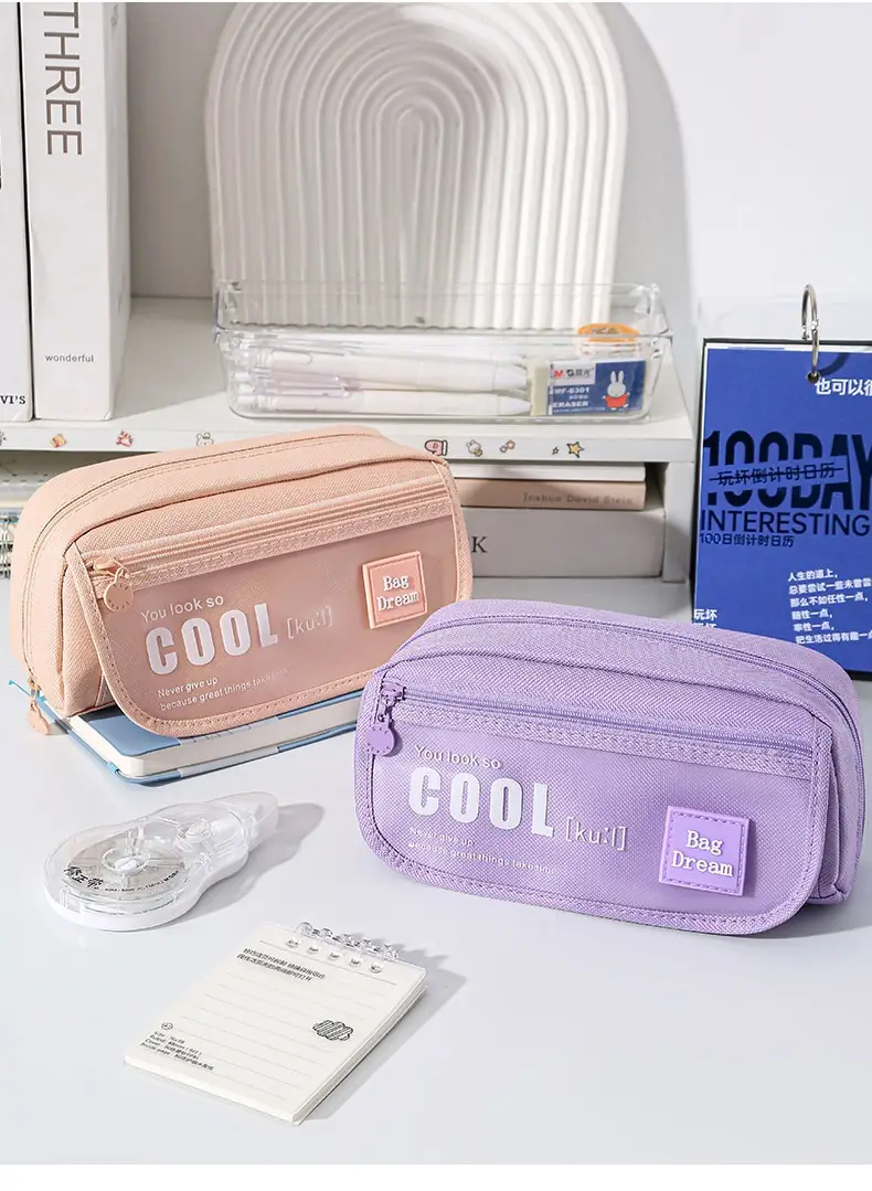 High-Looking, Simple Design, Niche Style, Large-Capacity Pencil Case — feature 12