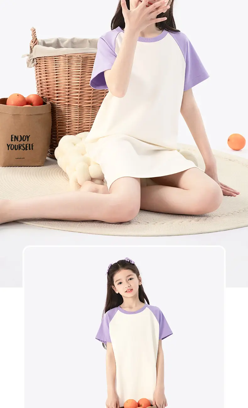 Girls' Pajamas Summer Style Kidsren's Nightgown 2026 New Summer Thin Princess Style Pure Cotton Home Clothes Class a Summer Wear — feature 12
