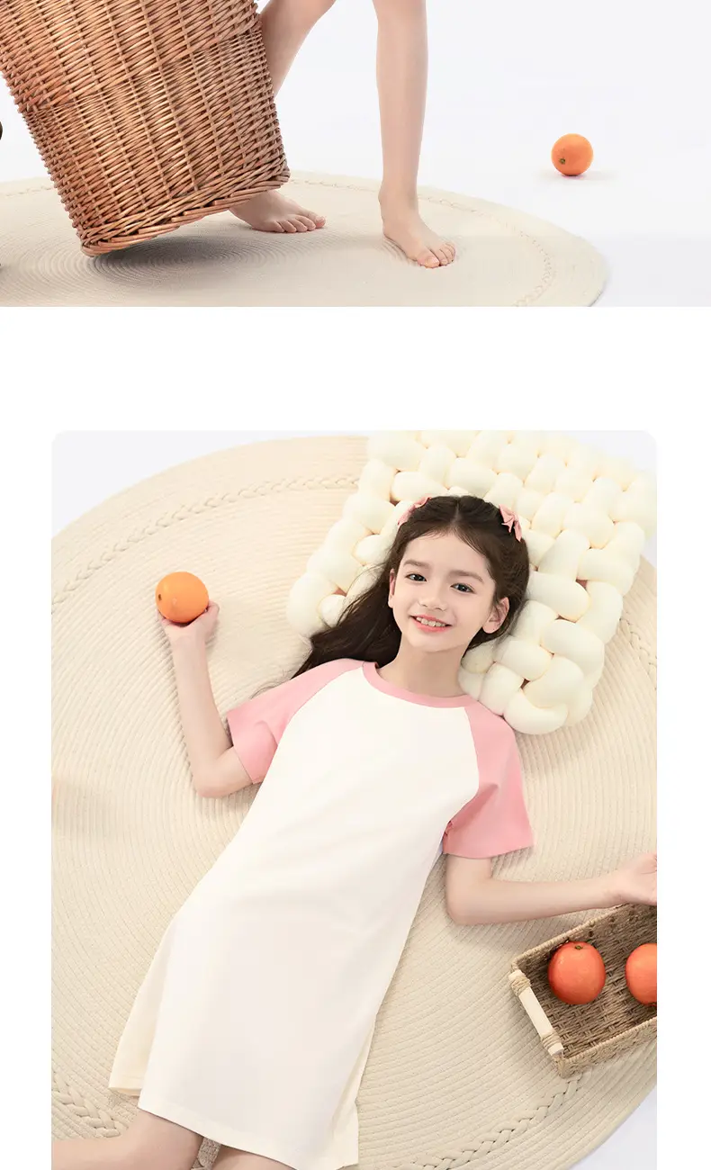 Girls' Pajamas Summer Style Kidsren's Nightgown 2026 New Summer Thin Princess Style Pure Cotton Home Clothes Class a Summer Wear — feature 14