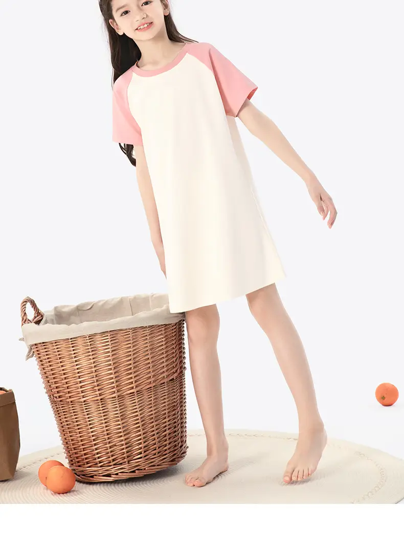 Girls' Pajamas Summer Style Kidsren's Nightgown 2026 New Summer Thin Princess Style Pure Cotton Home Clothes Class a Summer Wear — feature 16